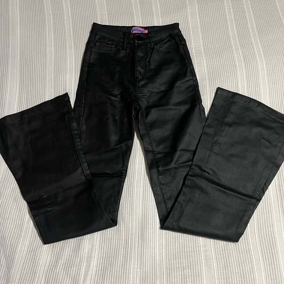 Edikted Midnight Black Flare Pants - Picture 1 of 4